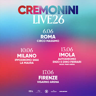 Immagine evento CREMONINI LIVE26