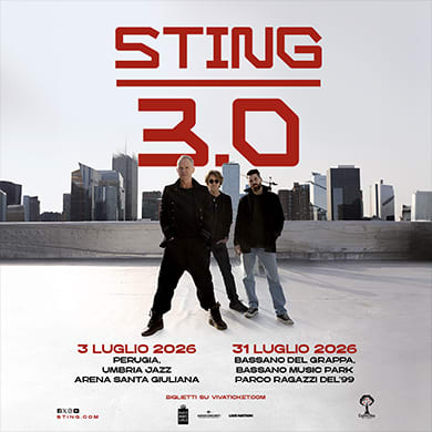 Locandina evento STING 3.0 TOUR