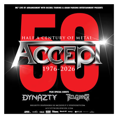 Locandina evento ACCEPT - HALF A CENTURY OF METAL 1976-2026