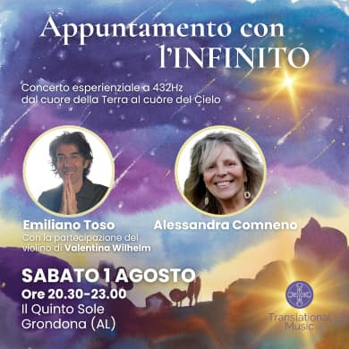 Locandina evento EMILIANO TOSO - APPUNTAMENTO CON L'INFINITO