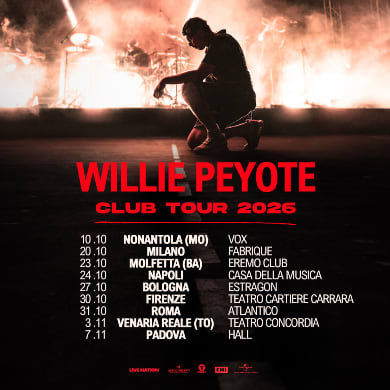 Locandina evento WILLIE PEYOTE CLUB TOUR 2026