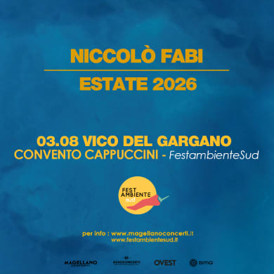 Immagine evento NICCOLÒ FABI - ESTATE 2026