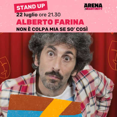 Immagine evento ALBERTO FARINA: NON È COLPA MIA SE SO' COSÌ
