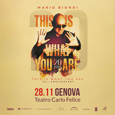 Locandina evento MARIO BIONDI - THIS IS WHAT YOU ARE 20TH ANNIVERSARY