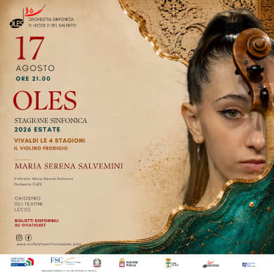 Immagine evento MARIA SERENA SALVEMINI - VIVALDI LE 4 STAGIONI: IL VIOLINO PRODIGIO