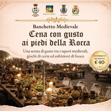 Locandina evento BANCHETTO MEDIEVALE: CENA CON GUSTO AI PIEDI DELLA ROCCA